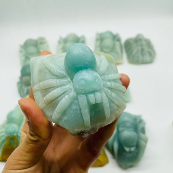 Pieces Caribbean Calcite Spider Carving