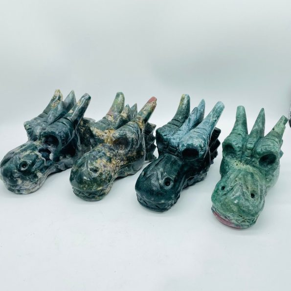 Pieces Beautiful Ocean Jasper Dragon Head