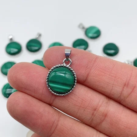 MALACHITE ROUND PENDANT CRYSTAL WHOLESALE