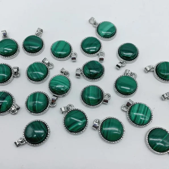 MALACHITE ROUND PENDANT CRYSTAL WHOLESALE