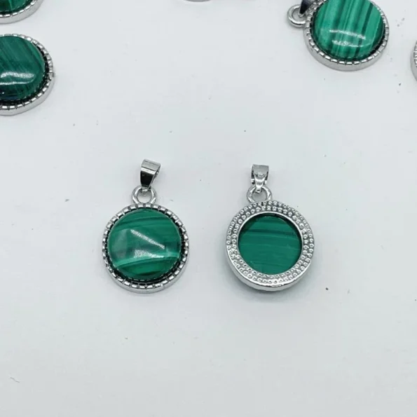 MALACHITE ROUND PENDANT CRYSTAL WHOLESALE