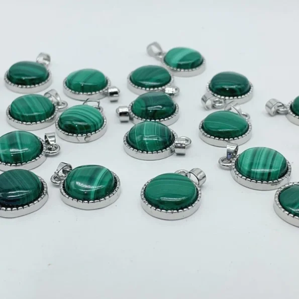 MALACHITE ROUND PENDANT CRYSTAL WHOLESALE