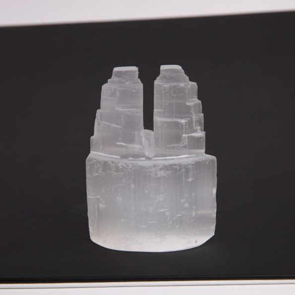 Selenite Double Twin Tower