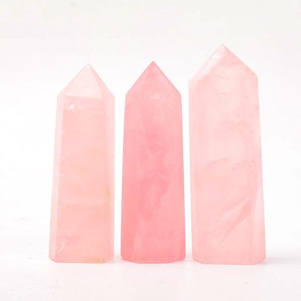 Set of 3 Rose Quartz Points