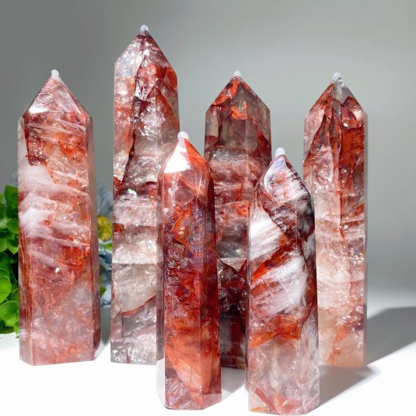 15-30cm Rainbow Flash Fire Quartz Tower Bulk Wholesale