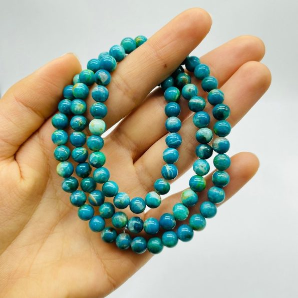 High Grade Chile 3-Loop Chrysocolla Bracelet / Necklace (HGUB04)