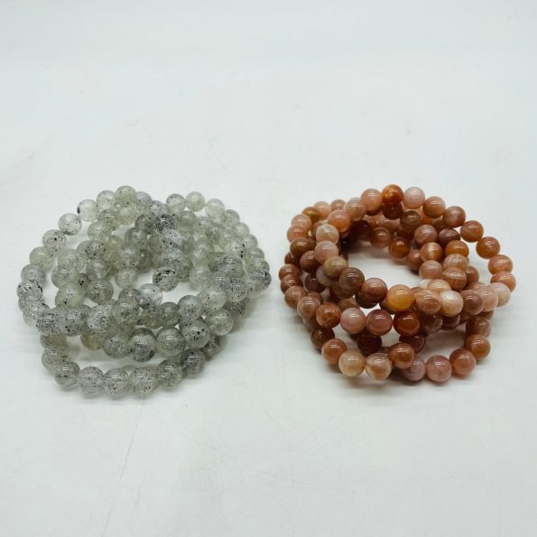 Sunstone & Black Mica Crystal Bracelet Wholesale