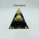 Clear Quartz Obsidian Orgone Pyramid-2