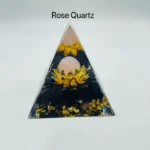 Clear Quartz Obsidian Orgone Pyramid-2