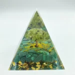 PERIDOT MALACHITE ORGONE PYRAMID-2