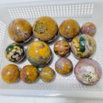 Pink ocean jasper sphere-1