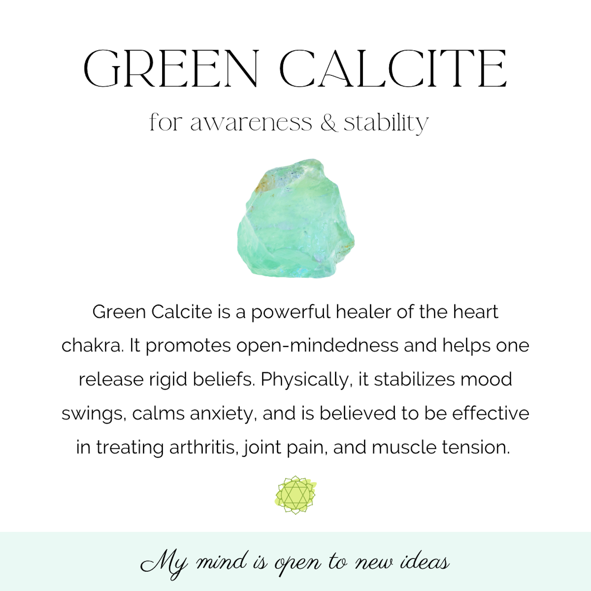Green Calcite Properties